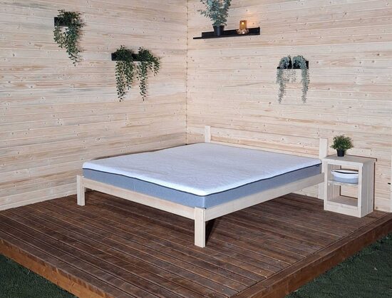  Masīvkoka gultas rāmis 1,8 x 2 m